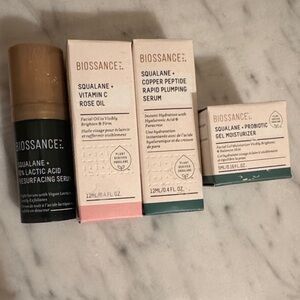 Biossance Travel Skincare including Rose Oil